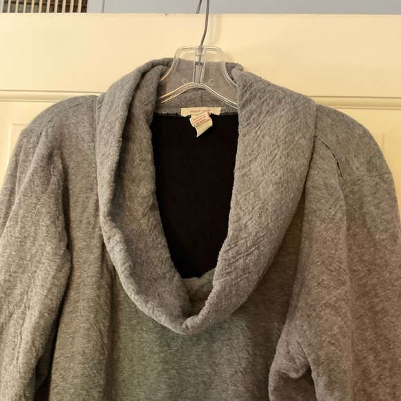 ⬇️ Sundance Gray Cowlneck Sweater Long Sleeve Cotton Blend Size L - Picture 3 of 7